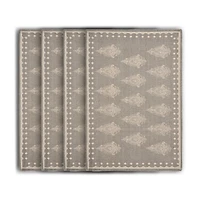 LR Home Sarah Damask 4 Pack Placemat