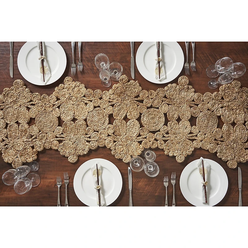 LR Home Ruby Circle Table Runner