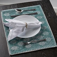 LR Home Lyla Damask 4 Pack Placemat