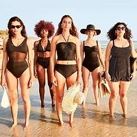 Sonnet Shores Womens Plus Swim Dress