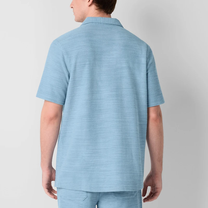 Frye and Co. Mens Short Sleeve Regular Fit Button-Down Shirt
