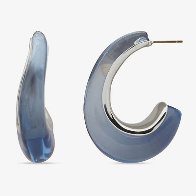 Worthington Womens 43.4mm Hoop Earrings
