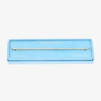 Sparkle Allure Womens Cubic Zirconia 14K Gold Over Brass Square 7.5 Inch Tennis Bracelet
