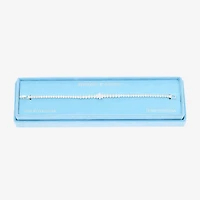 Sparkle Allure Graduated Womens Cubic Zirconia Pure Silver Over Brass Marquise 7.5 Inch Tennis Bracelet