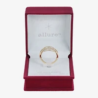 Sparkle Allure Womens 2.5MM Cubic Zirconia 14K Gold Over Brass Oval Band