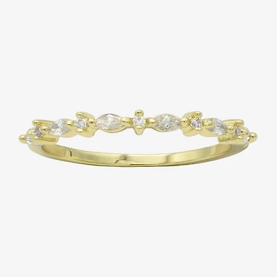 Sparkle Allure Womens Cubic Zirconia 14K Gold Over Brass Band