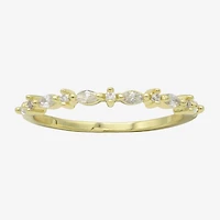 Sparkle Allure Womens Cubic Zirconia 14K Gold Over Brass Band