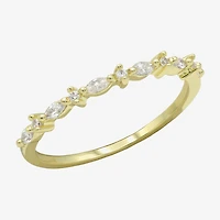 Sparkle Allure Womens Cubic Zirconia 14K Gold Over Brass Band