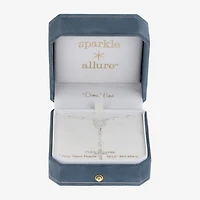Sparkle Allure Womens Cubic Zirconia Pure Silver Over Brass 16 Inch Y Necklace