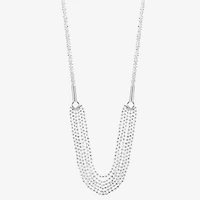 Sparkle Allure Multi Womens Pure Silver Over Brass 16 Inch Strand Necklace