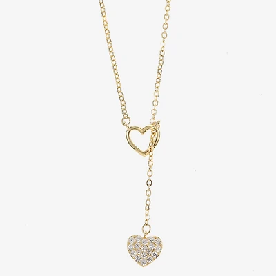 Sparkle Allure Womens Cubic Zirconia 14K Gold Over Brass 16 Inch Y Necklace