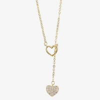 Sparkle Allure Womens Cubic Zirconia 14K Gold Over Brass 16 Inch Y Necklace