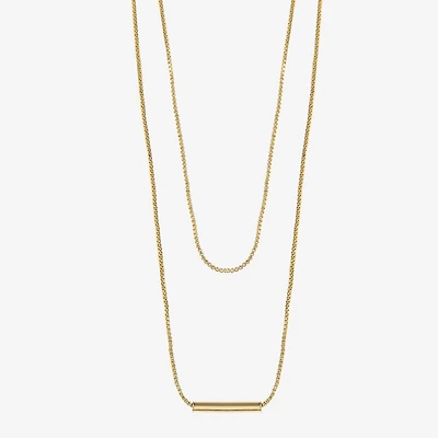 Sparkle Allure Multi Womens 14K Gold Over Brass 16 Inch Strand Necklace