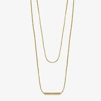 Sparkle Allure Multi Womens 14K Gold Over Brass 16 Inch Strand Necklace