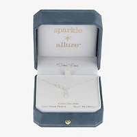 Sparkle Allure Womens Cubic Zirconia Pure Silver Over Brass 16 Inch Y Necklace