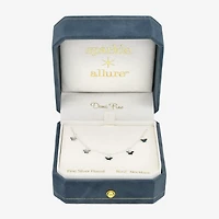 Sparkle Allure Charm Womens Pure Silver Over Brass 16 Inch Collar Necklace
