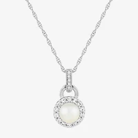 Limited Quantities! Womens Genuine White Cultured Freshwater Pearl Sterling Silver 18 Inch Pendant Necklace
