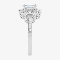 Limited Quantities! Womens Genuine Blue Aquamarine Sterling Silver Cocktail Ring