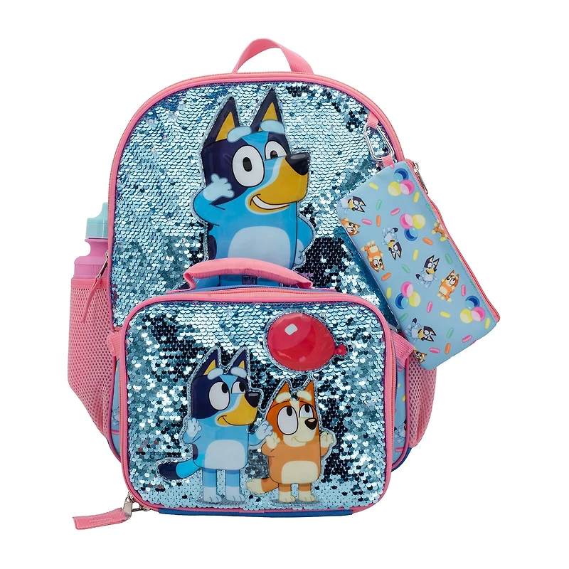 Licensed Bluey 5-Piece Backpack Set