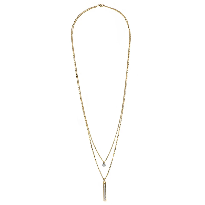 Bijoux Bar Delicates Gold Tone Womens 30 Inch Strand Necklace