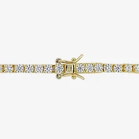Womens 5 CT. T.W. Lab Created White Moissanite 18K Gold Over Silver Tennis Bracelet