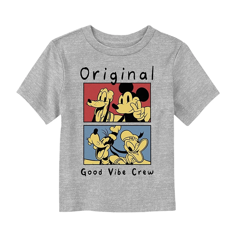 Disney Collection Toddler Unisex Crew Neck Short Sleeve Regular Fit Mickey and Friends Mouse Graphic T-Shirt