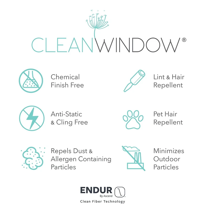 Clean Window Aya 2-pc. Rod Pocket Tier