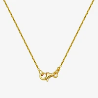 Womens Gemstone 18K Gold Over Silver Circle Pendant Necklace