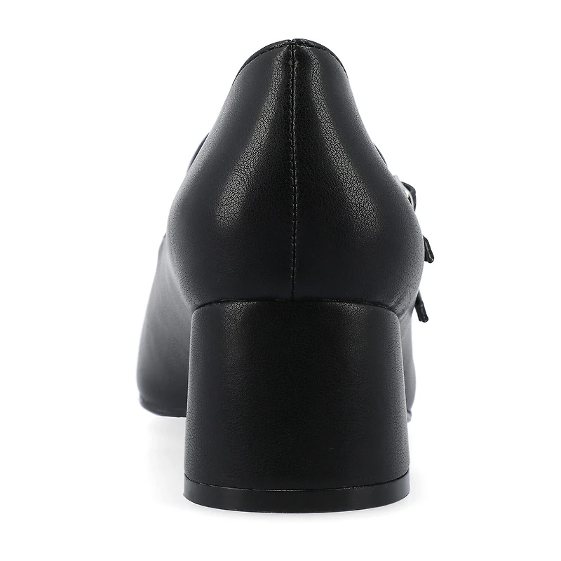 Journee Collection Nally Womens Square Closed Toe Block Heel Pumps
