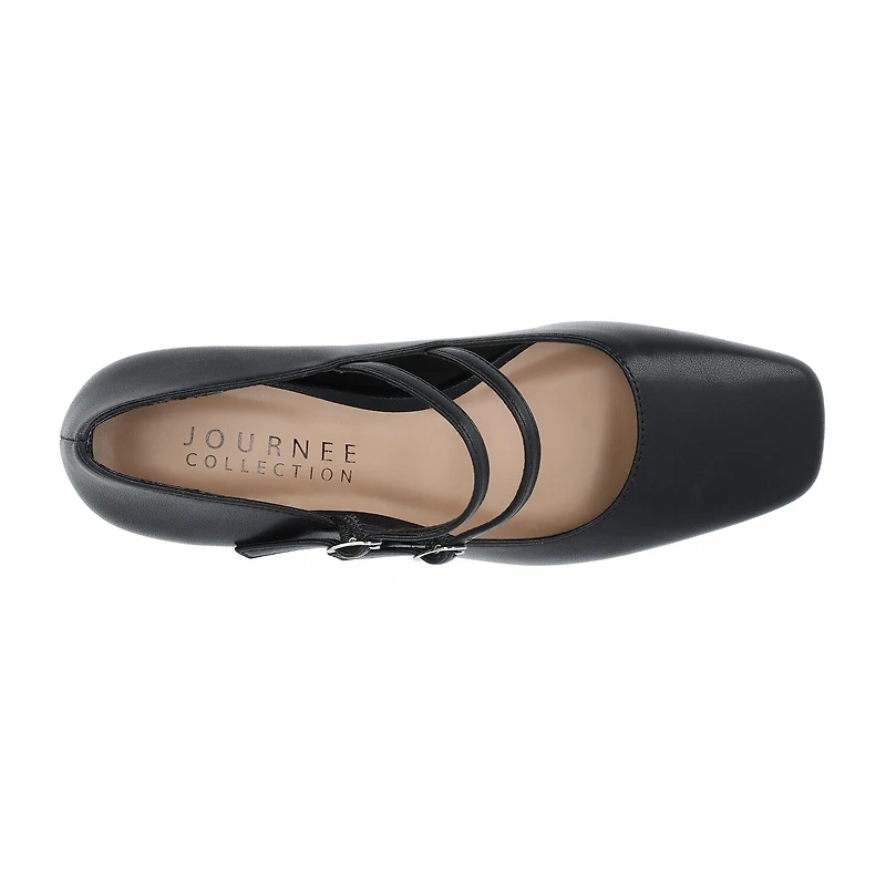 Journee Collection Nally Womens Square Closed Toe Block Heel Pumps