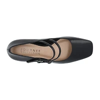 Journee Collection Nally Womens Square Closed Toe Block Heel Pumps