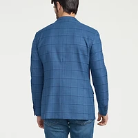 CRICKETEER™ Mens Windowpane Stretch Fabric Regular Fit Sport Coat