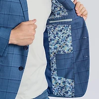 CRICKETEER™ Mens Windowpane Stretch Fabric Regular Fit Sport Coat