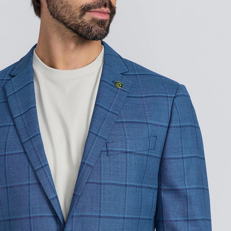 CRICKETEER™ Mens Windowpane Stretch Fabric Regular Fit Sport Coat
