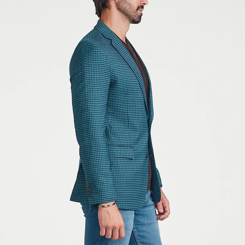CRICKETEER™ Mens Checked Stretch Fabric Regular Fit Sport Coat