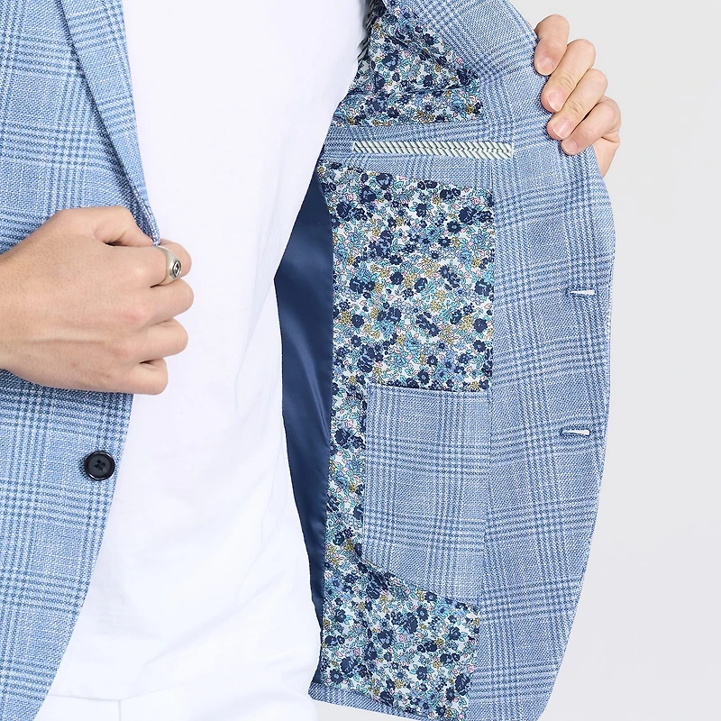 CRICKETEER™ Mens Plaid Stretch Fabric Regular Fit Sport Coat