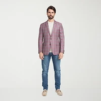 CRICKETEER™ Mens Plaid Stretch Fabric Regular Fit Sport Coat