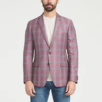 CRICKETEER™ Mens Plaid Stretch Fabric Regular Fit Sport Coat