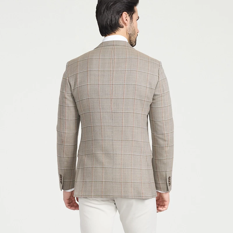 CRICKETEER™ Mens Windowpane Stretch Fabric Regular Fit Sport Coat