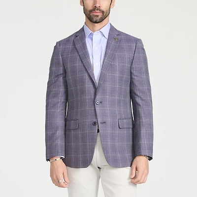 CRICKETEER™ Mens Plaid Stretch Fabric Regular Fit Sport Coat