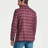 CRICKETEER™ Mens Plaid Stretch Fabric Regular Fit Sport Coat