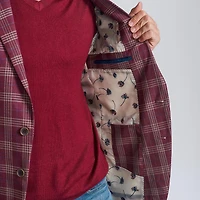 CRICKETEER™ Mens Plaid Stretch Fabric Regular Fit Sport Coat