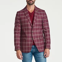 CRICKETEER™ Mens Plaid Stretch Fabric Regular Fit Sport Coat