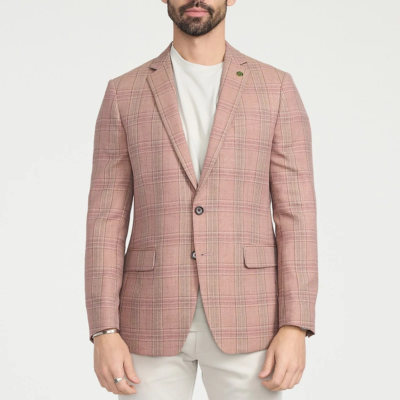 CRICKETEER™ Mens Plaid Stretch Fabric Regular Fit Sport Coat