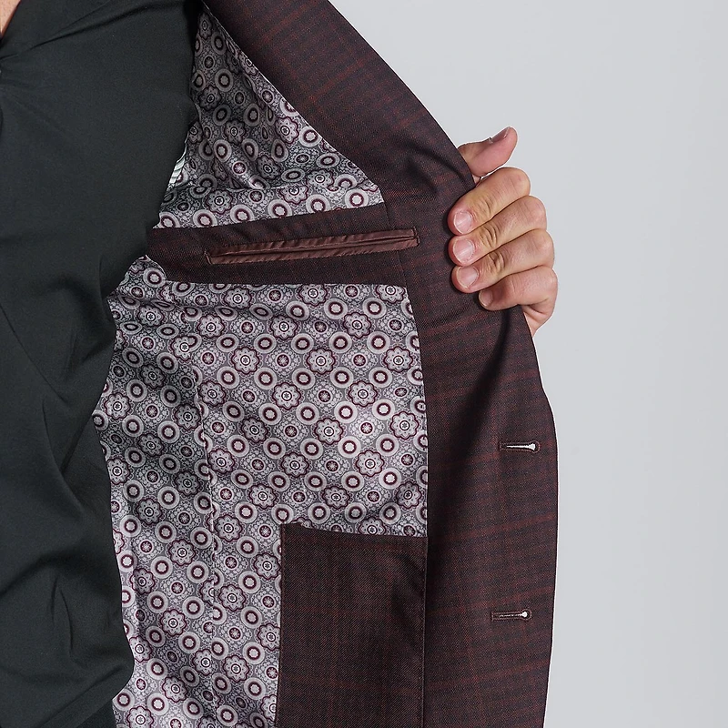 CRICKETEER™ Mens Checked Stretch Fabric Regular Fit Sport Coat