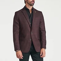 CRICKETEER™ Mens Checked Stretch Fabric Regular Fit Sport Coat