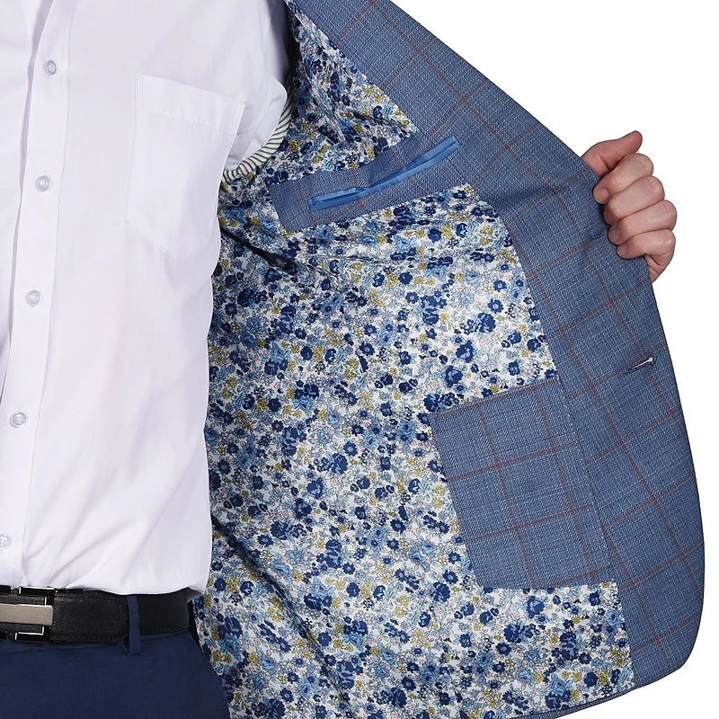 CRICKETEER™ Mens Windowpane Stretch Fabric Regular Fit Sport Coat