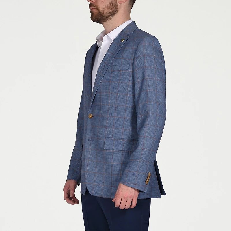 CRICKETEER™ Mens Windowpane Stretch Fabric Regular Fit Sport Coat