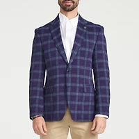 CRICKETEER™ Mens Plaid Stretch Fabric Regular Fit Sport Coat
