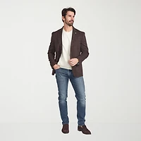 CRICKETEER™ Mens Plaid Stretch Fabric Regular Fit Sport Coat